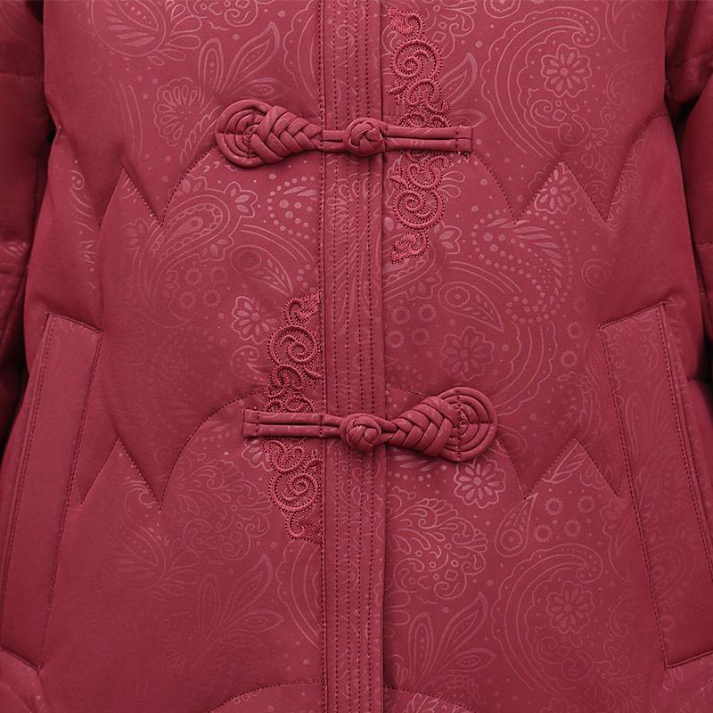 Middle Age Women Winter Short Down Coats Vintage Plus Size Parkas Hooded Elegant Thick Warm Down Jackets Woman Outerwears