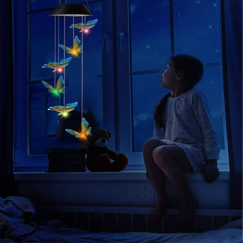Solar Wind Chime Led Landscape Light With Waterproof Design For Patio And Garden