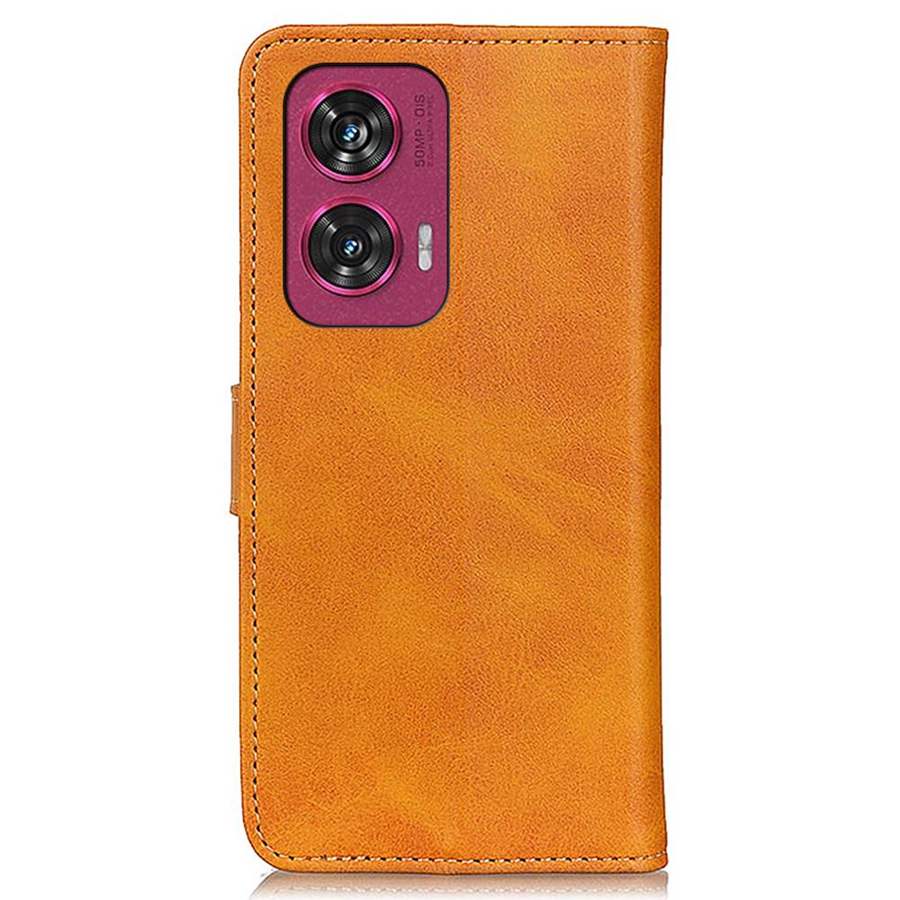 For Motorola Edge 50 Fusion 5G Case Cowhide Texture Leather Wallet Phone Cover