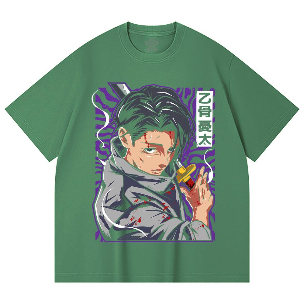 230 Gsm 100% Cotton Jujutsu Kaisen V53 Yuta Print Unisex Heavy Cotton T Shirt