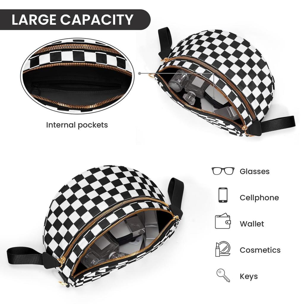 ins senior women's new fashion versatile Oxford cloth large capacity shell bag plaid light messenger bag sports