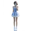 Elegant Plaid Bow Puffy Short Skirt Halter Dress for Women - Summer 2026