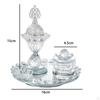 Glass Incense Burner Set, Arabian Holder, with Tong, Attractive, Tabletop Ornament