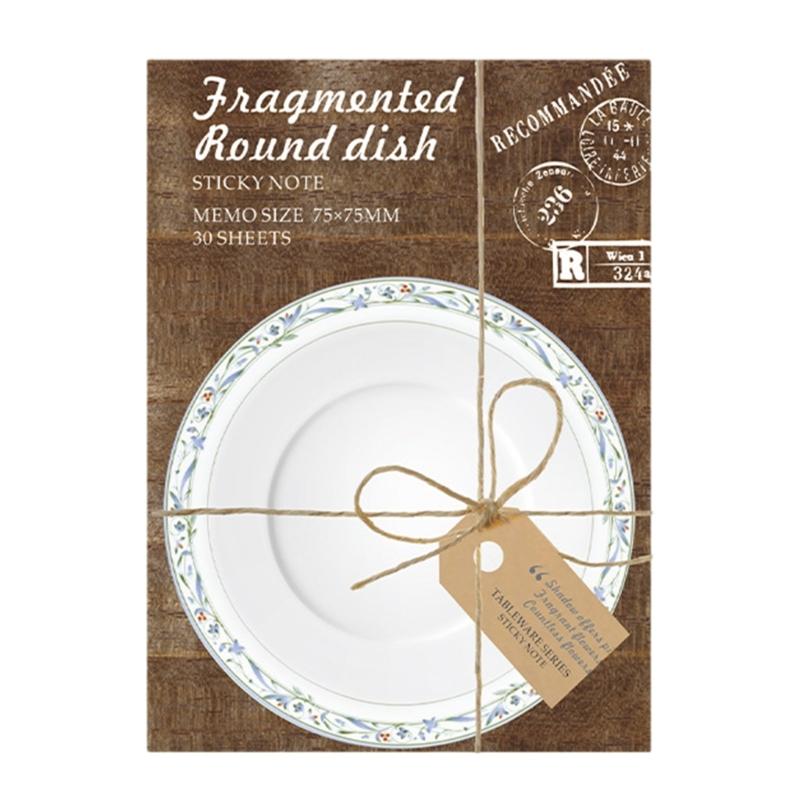 

Lovely Note Pad Simple Message Sticker Bowl and Dish Series Stickier Note Stickier Pad Memos Pad for Office Workers