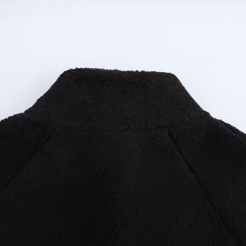 European & American High Street Style Women's Fleece Long Coat Jacket 