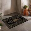 VIKAMA Gothic Horror Dragon Bat Pumpkin Unwelcome Doormat Dark Non Slip Rug Halloween Entrance Bedroom Spooky Home Decor