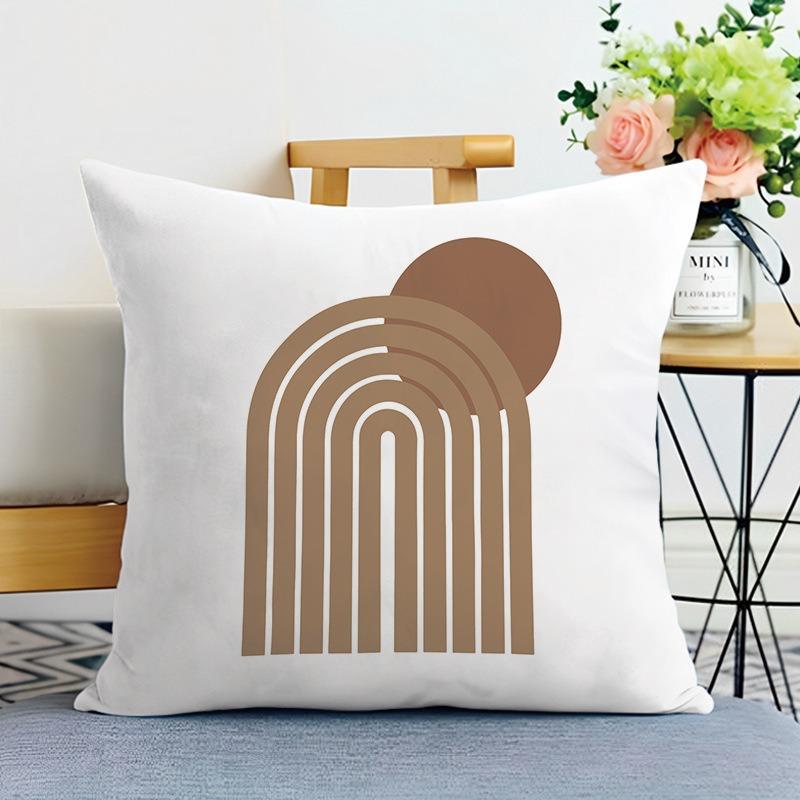 Simple Print Decorative Pillowcase Bedroom Living Room Square Cushion Pillowcase