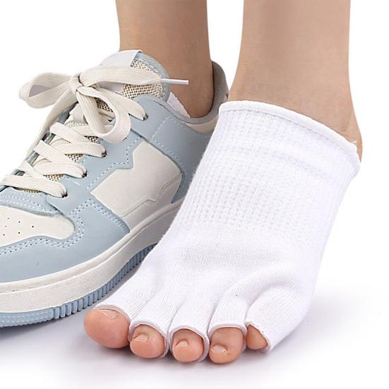 1 Pair Half Palm Gel Five-toe Socks Women Invisible Non-Slip