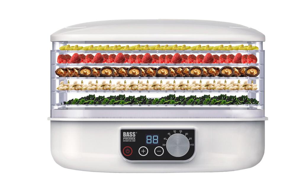 Mushroom, Fruit And Vegetable Dehydrator 250W, With Adjustable Trays