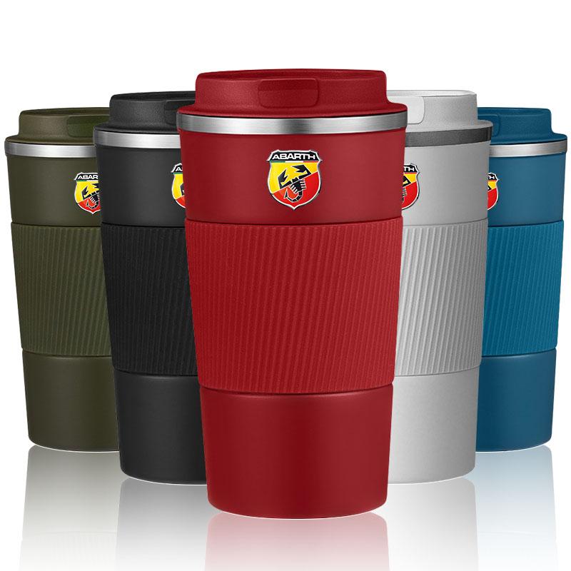HIPNG1 Car Badge Thermos Cup Coffee Mug Stainless Steel Coffee Thermos Mug Emblem For Abbas Abarth Punto 124/125/500 Stilo Ducato Goods