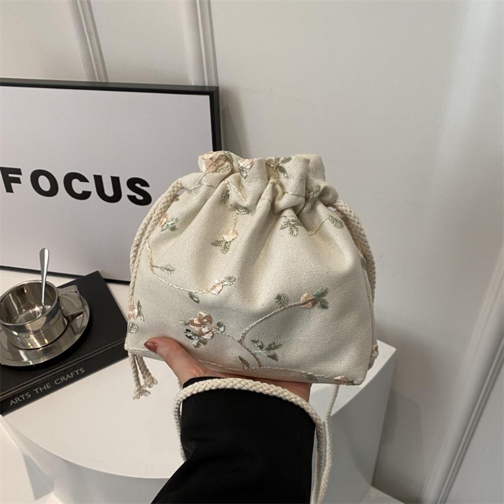 Breathable Crossbody Drawstring Bag Hanfu Accessories Cloth Pouch  Women