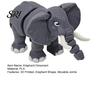 Movable Joints Animal Toy 3D Printed Elephant Figurine Simulated Stress Relief Statue Fidget Home Office Desktop Decoration Ornament
