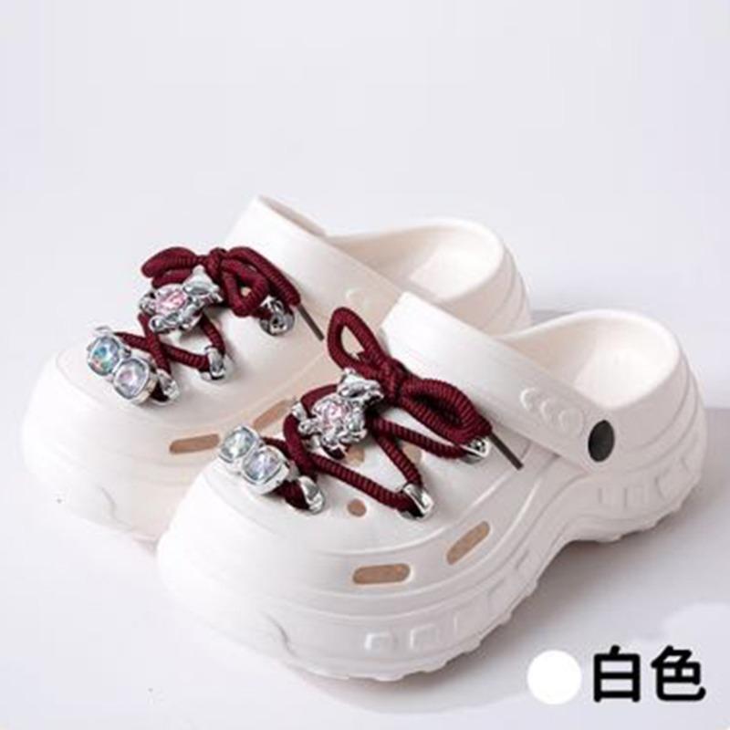 New hole shoes women's indoor and outdoor stepping on shit feeling comfortable and breathable eva slippers thick-soled slippers wholesale