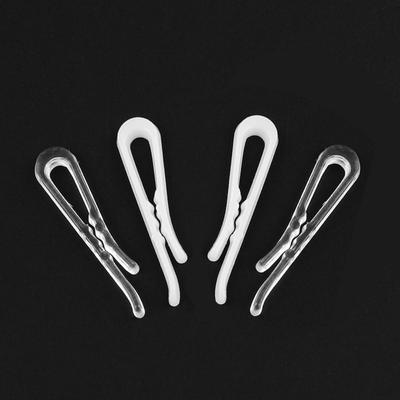 1000pcs Hot 38mm Plastic Shirt Clips Transparent White with Anti Slip Teeth Sock Package Clips Shirt Pin Garment Accessories