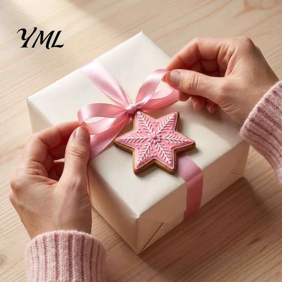 Sweet Style Christmas Party Supplies 12/24/36Pcs Pink Gingerbread Wooden Ornaments, Xmas Tree Hanging Decorations, Decorative Wood Shapes for Festive