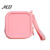 Exquisite Gift for Friends Silicone Coin Pouch with Zipper And Wrist Strap, Square Shockproof Keys Storage Bag, Lightweight Compact Change Purse