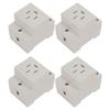 Steckdosen-Timer Schwer entflammbares Material Hohe Überlastkapazität Einfache Installation Elektrische Steckdose 440VAC30‑416(4 Stück)