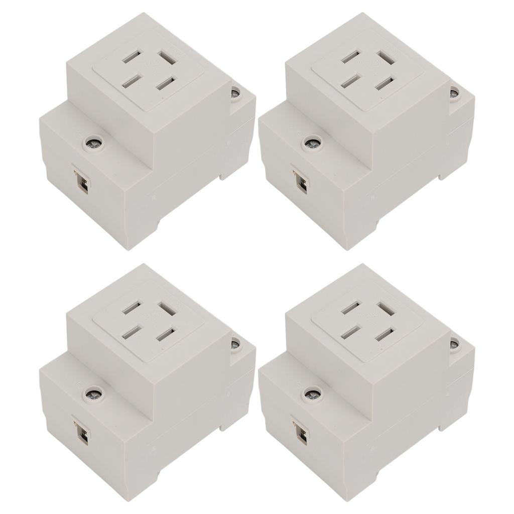 Steckdosen-Timer Schwer entflammbares Material Hohe Überlastkapazität Einfache Installation Elektrische Steckdose 440VAC30‑416(4 Stück)