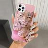 Rosa Leopardenmuster Handyhülle für iPhone 17 Air 16 15 Plus 14 13 Mini 12 11 Pro Max 16E 7 8 SE 2020 Weiche Funda Druckschale 17 Ai