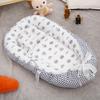 Portable Washable Folding Anti-Pressure Baby Crib with Removable Pillow
