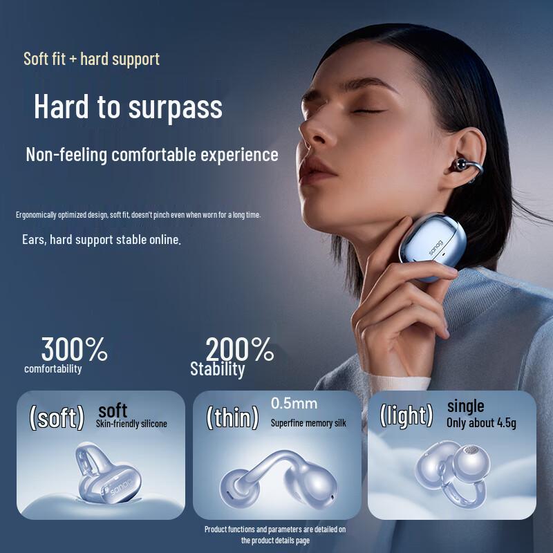 Saina S8S AI Translation Wireless Ear Clip Earbuds