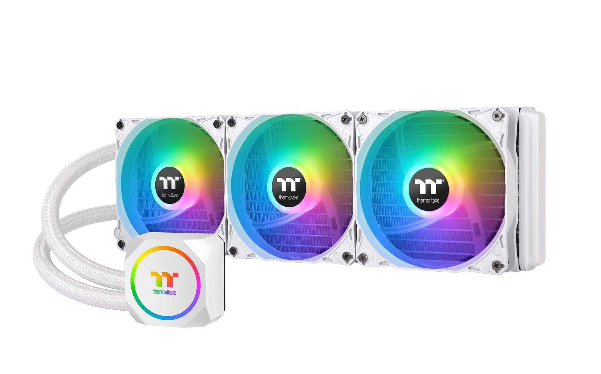 

Thermaltake TH360 ARGB Sync Snow Edition Simple Water-Cooled CPU Cooler with ARGB Fan, 360mm, CL-W302-PL12SW-A, FN1499