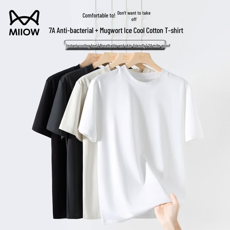 Men s Artemisia Antibacterial Cool-Feel Short Sleeve T-Shirt 2XL