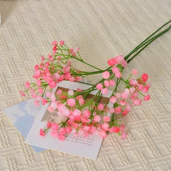 6Pcs 42CM Artificial Babysbreath 3 Fork Realistic Fake Flower Home