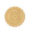 Turkish Tea Coffee Serving Tray Vintage   Embossed Pattern Round Coffee Plate for Bar Outdoor   Dessert