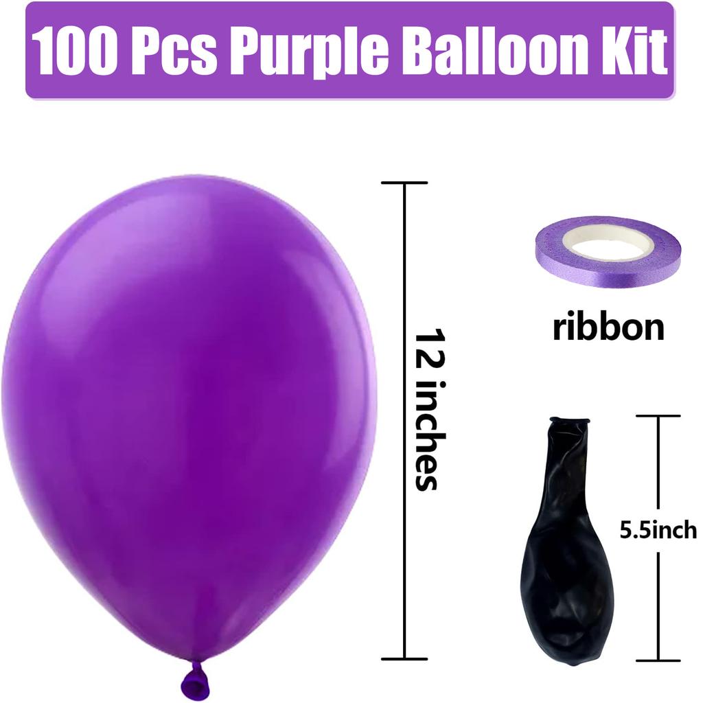 100PCS multi-color latex balloon set suitable for birthday parties, weddings, Valentine's Day party decoration