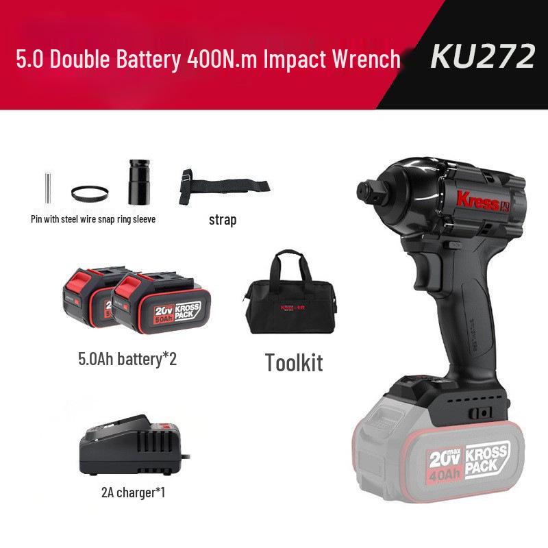 Kasheng KU272 Woodworking 20V Electric Impact Wrench, High Torque Brushless Lithium Battery Rechargeable.