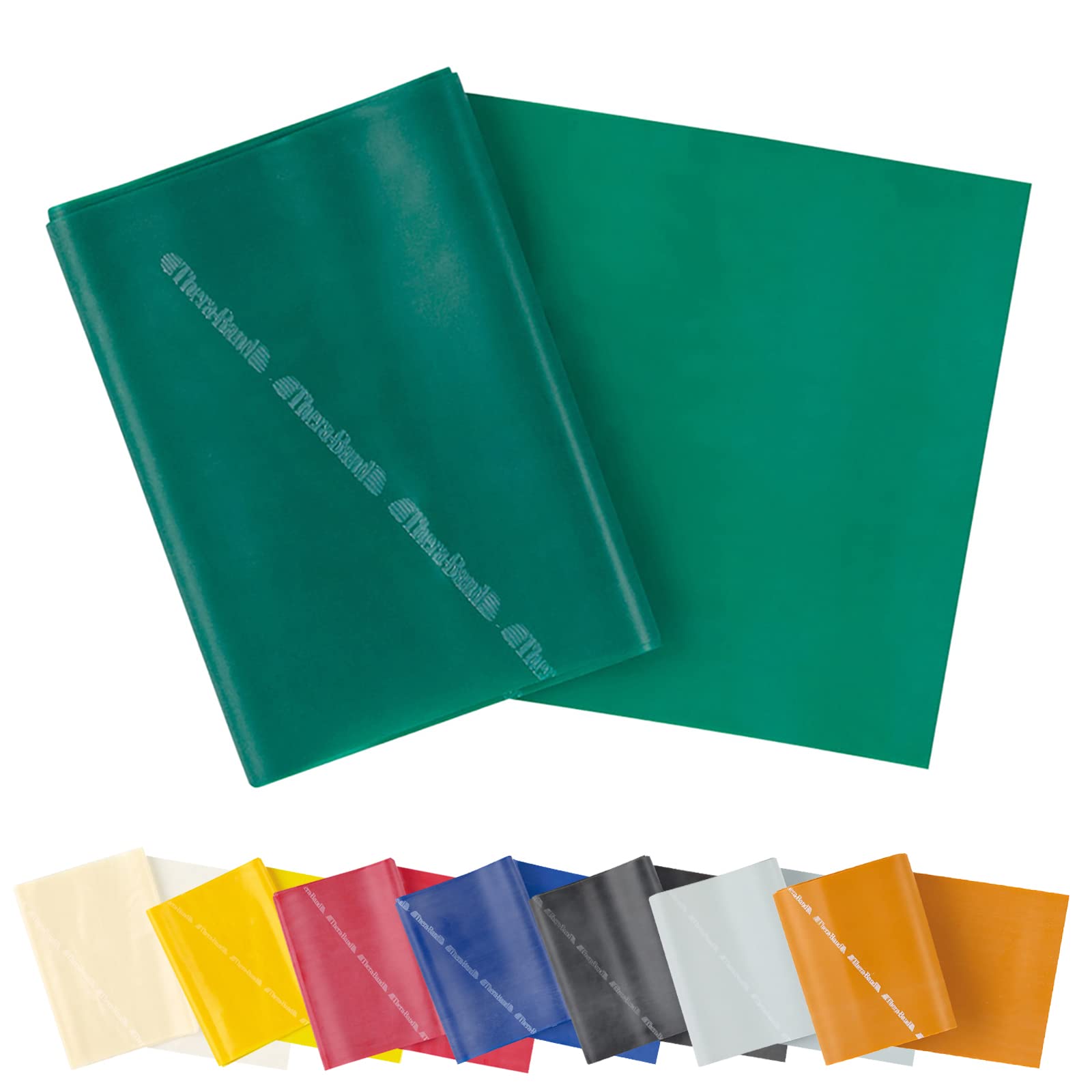 

TheraBand Training 2m Strength Level for Inner Muscle Strength and Rehabilitation Band, Green, Long, 12.5cm Wide, +1, TBB-3, Manual, Baseball, зелёный