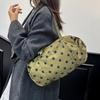 Yogodlns Simple Polka Dot Tote Bag Lightweight Nylon Handbag Women Casual Commute Shoulder Bag Large Capacity Sports Foldable Storage Bag