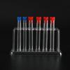 Clear 6 Holes 16.7*8*3cm Plastic Test Tube Stand Burette Shelf Test Tube Holder Test Tube Rack
