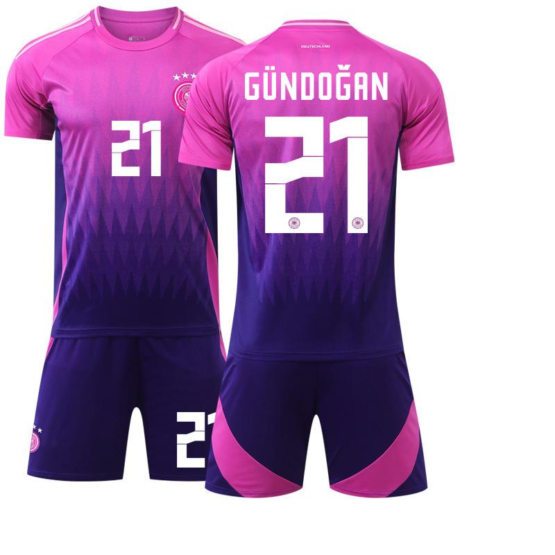 Germany Away Football Jersey Number Crosskimich Purple European Cup Jersey Custom Short-sleeved Jersey