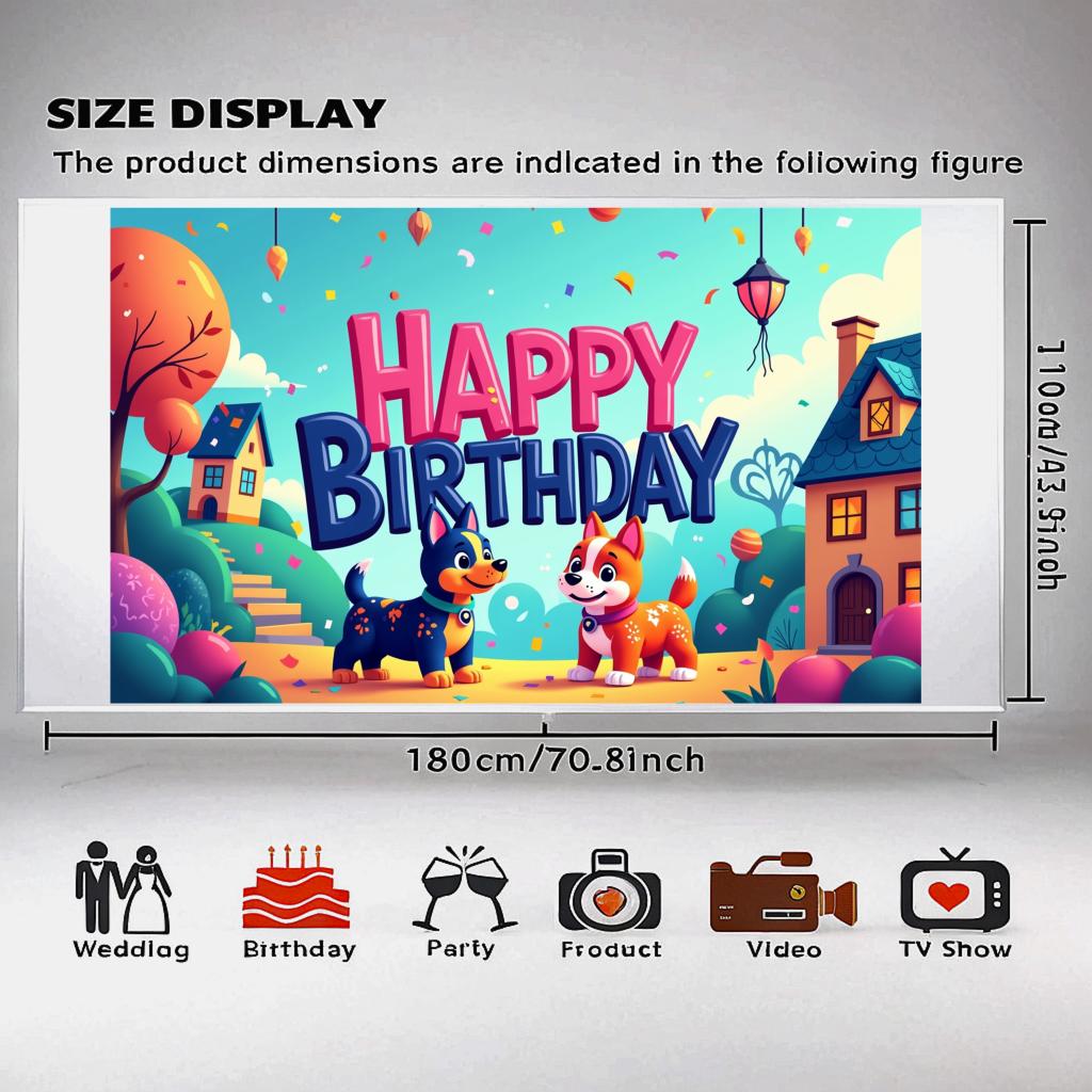 Happy Event Display Colorful Playful Cartoon Characters Dog Characters for Photography
