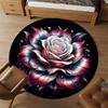 1pc Rose Flower Round Chair mat Area Rug - Non-Slip, Floor Mat for Office, Bedroom, and Indoor Decor -1002184