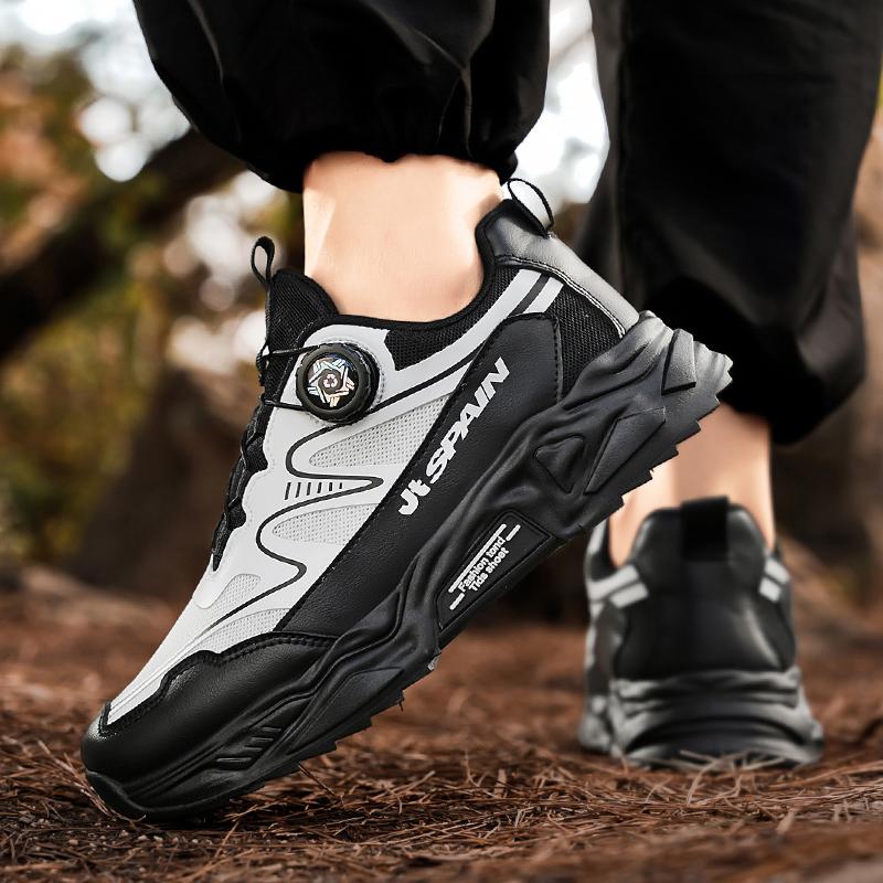 Men's rotating shoelaces sports shoes Four season new breathable soft sole comfort outdoor running shoes fashion casual sneakers