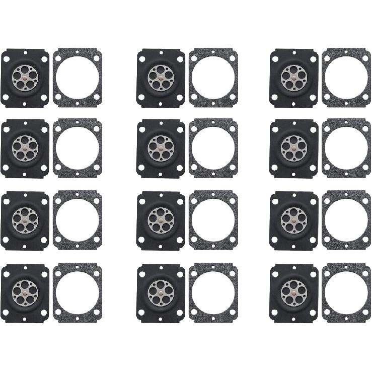 Carburetor Metering Diaphragm and Gasket Replaces ZAMA A015060 0016099 for ZAMA C1Q C1M Carburetors (Pack of 12)