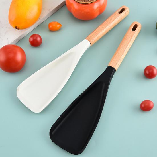 Silicone Cooking Spoon Heat Resistant Nonstick Kitchen Utensils 3 in 1 Spatula Spoon Stir Scoop Serve with Ease Ergonomic Handle Easy to Clean Ideal