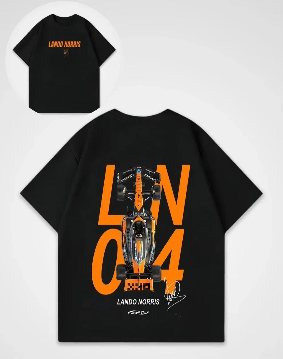 

Графічна футболка Lando Norris - Ретро-футболка для перегонів у стилі Y2K _ Оверсайз унісекс бавовняний топ для чоловіків та жінок - Найновіший літній одяг 2026 року L