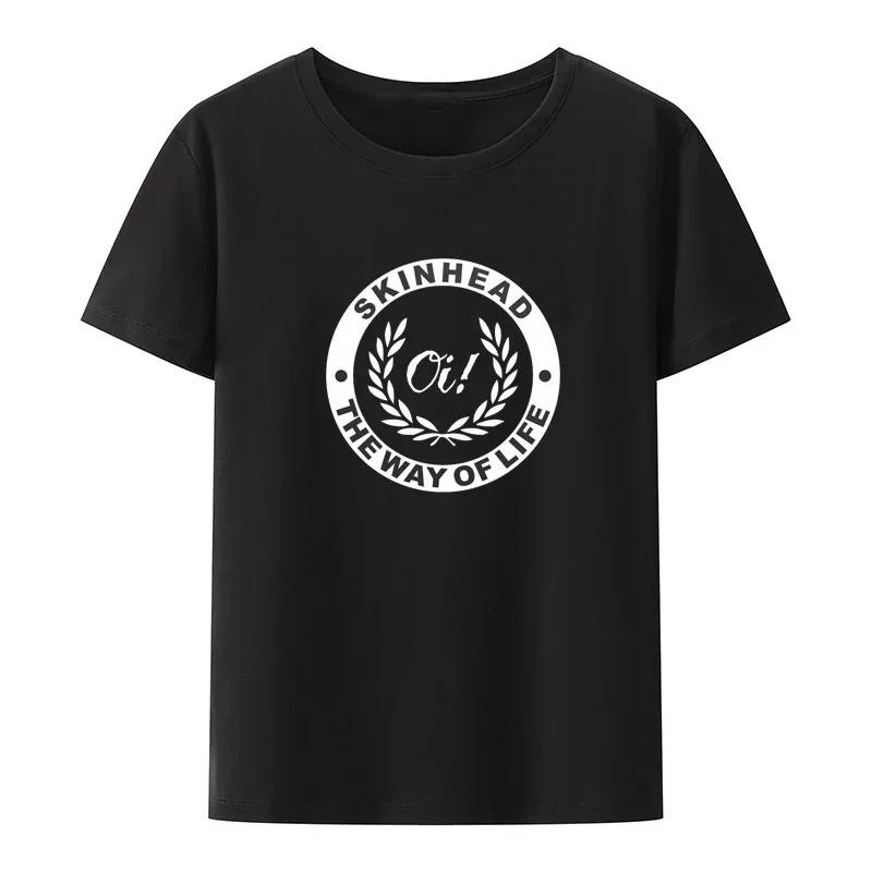 Vtipné tričko Skinhead A Way of Life Pánské Dámské Krátký rukáv Hipster Grafická trička Hip-hop Módní Estetické topy Pánské oblečení