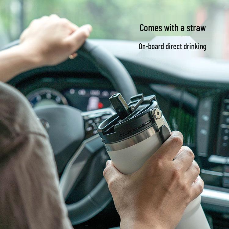 TYESO Stainless Steel Insulated Sports Water Bottle - Large Capacity, Handheld, Car-Friendly
