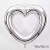 Large Heart-Shaped Aluminum Foil Balloon Frame for Party Decoration