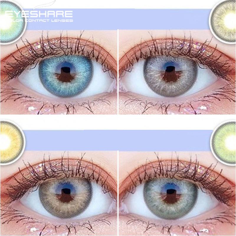 

EYESHARE Мягкие цветные контактные линзы 2шт / пара Гималаи Цветной контактлен Красота Зрачок Макияж глаз Контакты