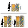 2-piece Set of High-definition Digital Printed curtainColorful Floral Sun Moon Abstract Style Cross Border E-commerce curtainHom