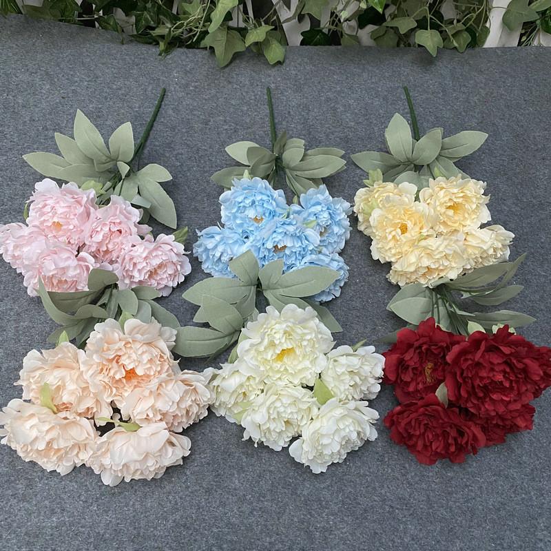 Peony Artificial Flowers Wedding Arch Decorative Silk Realistic Flowers