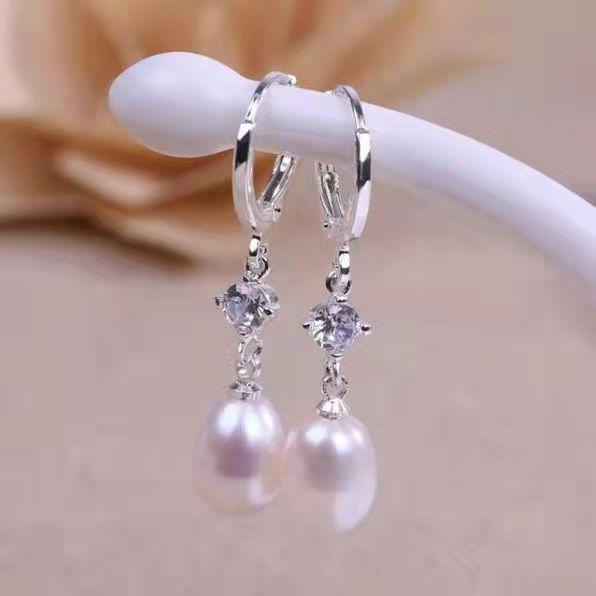 

Long Hypoallergenic 925 Sterling Silver Shell Bead Earrings for Women - Bestie Style Long-Style Pearl Ear Clasp
