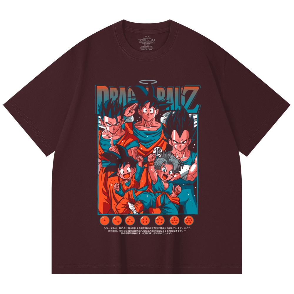 230 Gsm 100% Cotton Dragon Ball V37 Print Unisex Heavy Cotton T Shirt