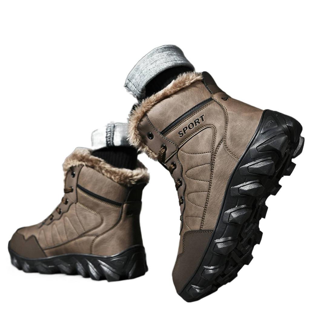 Snow boots winter warm piled thickened high top outdoor cotton shoes large size cotton boots